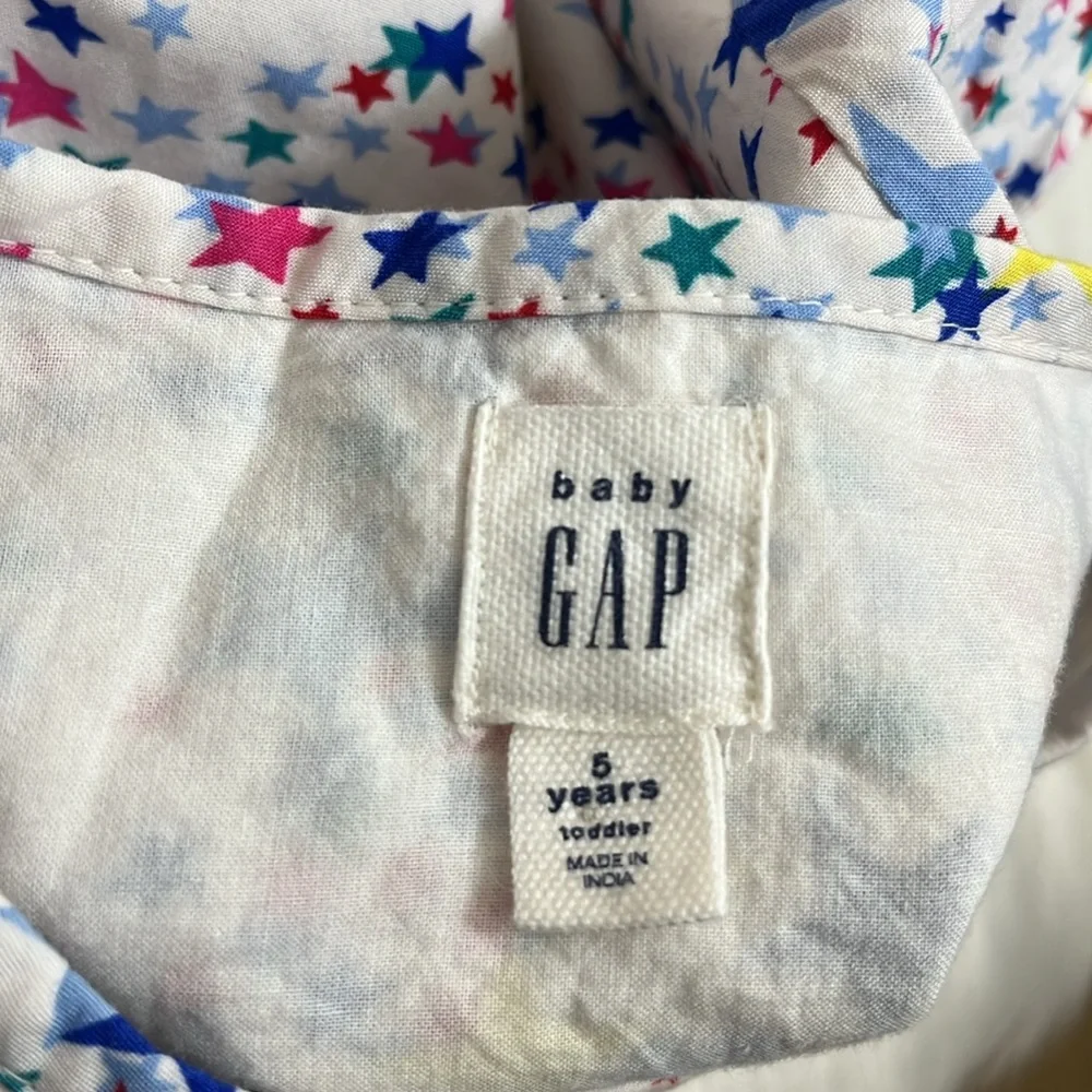 Gap Stars Multicolor Forth of July Long Sleeve Dress